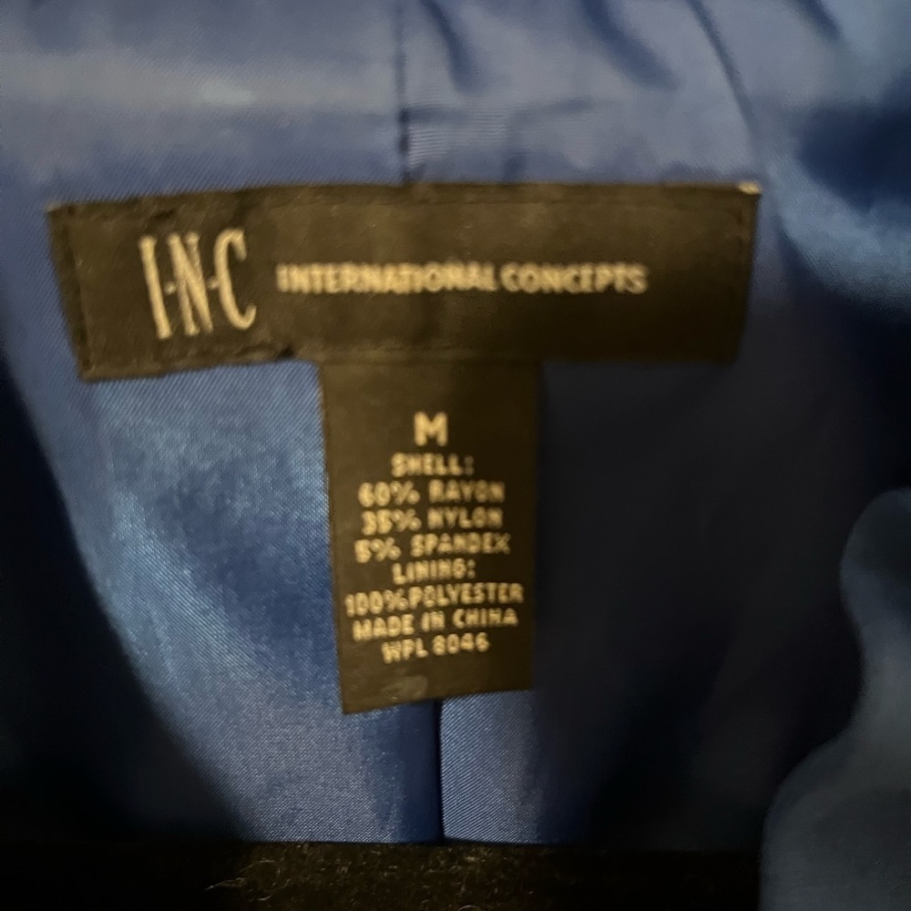 GORGEOUS BLUE 💙 INC International Concepts Ruffle Blazer - Picture 6 of 7